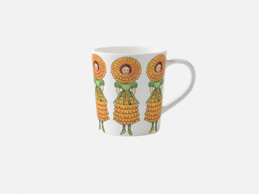 Elsa Beskow Mugg 40 cl med hänkel; Fru Ringblomma