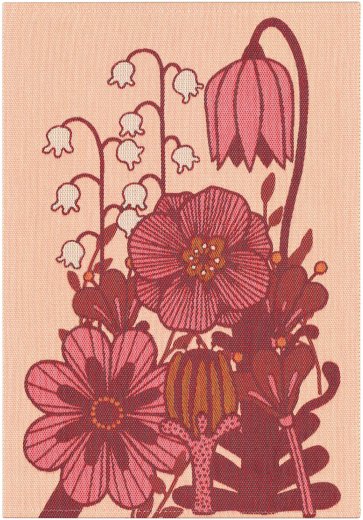 Ekelunds Handduk 35x50 cm Peach Burgundy