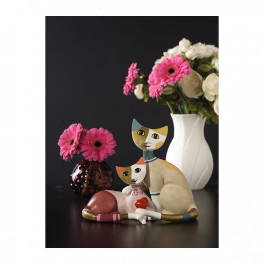 Goebel RW Vivien e Peppie Kattpar med Hjärta 14 cm Ltd.Ed