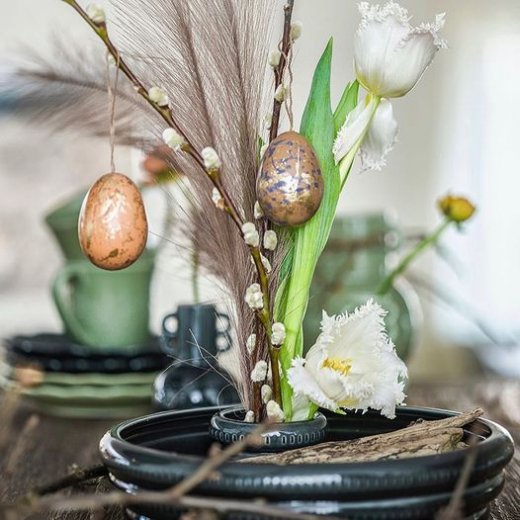 Floral Art Set Vas, Asfalt