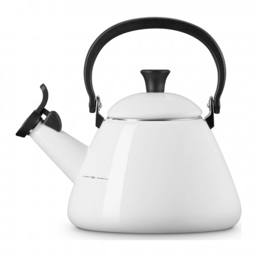 Le Creuset Kone Vattenkittel 1,6 liter med Vissla, White