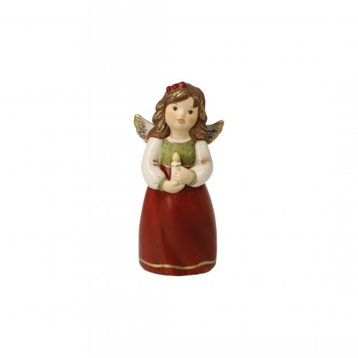 Goebel Miniängel Ljusbäraren röd/grön 8,5 cm