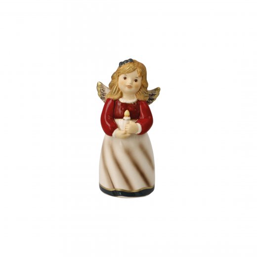 Goebel Miniängel Ljusbäraren beige/röd 8,5 cm