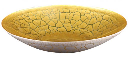 Nybro Croco Fat 7x39 cm vit/guld