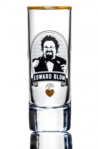 Edward Blom Shotglas 6 cl No:2 ”Jag gillar fett, sprit och rejäla portioner!”