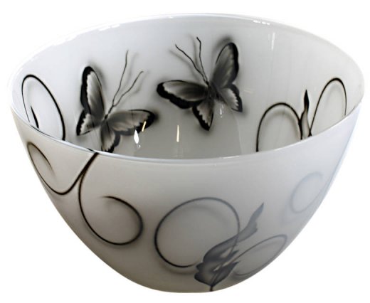 Nybro Butterfly Skål 11,5x21cm svart/vit