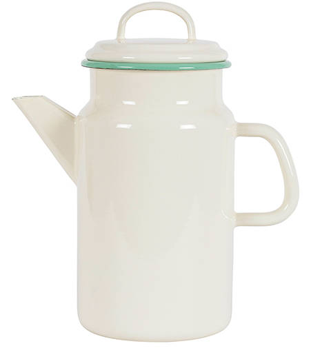 Kockums Tekanna / Kaffekanna emalj, 2 liter, Cream Lux