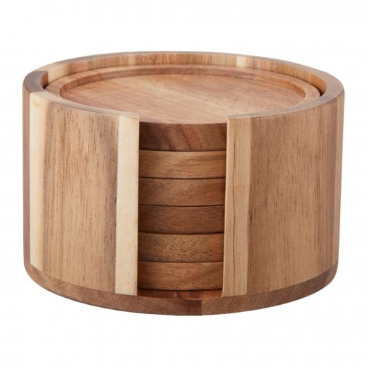 Dorre Gota Glasunderlägg 6-p i ställning, Akacia