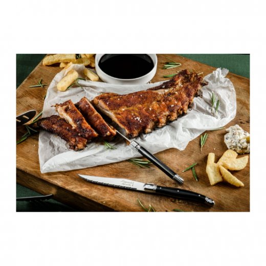 Laguiole Grillknivar 6-pack i ställning, Black