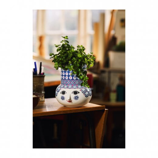 Bjørn Wiinblad Olga Vas 20 cm, Blå