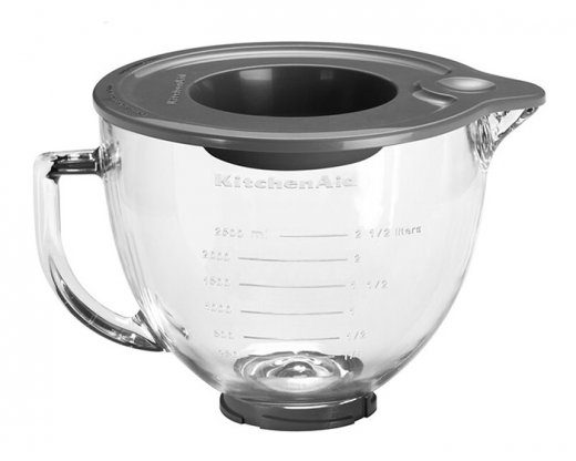 KitchenAid skål i glas till köksmaskin 4,8L med lock