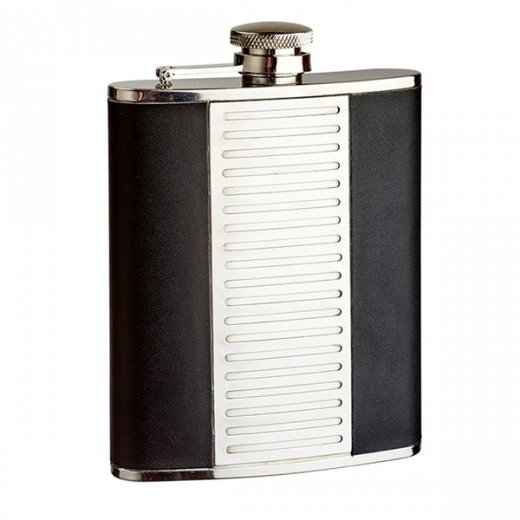 Dorre Fickplunta 1,8 dl svart läder rostfri