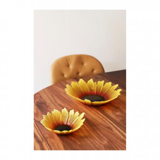 Målerås Solros Skål Stor, Gul 34 cm