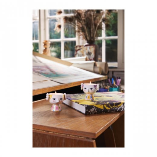 Bjørn Wiinblad Eva Ljuslykta Ø6,5 cm 2-pack, Gul/Lavender