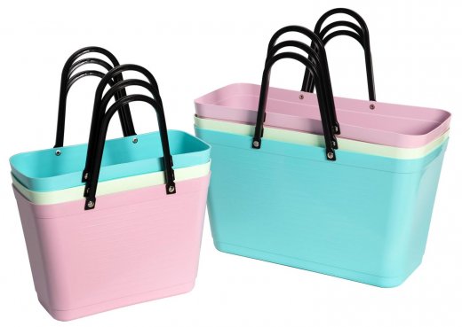 Hinza Väska Stor Green Plastic, Gammelrosa
