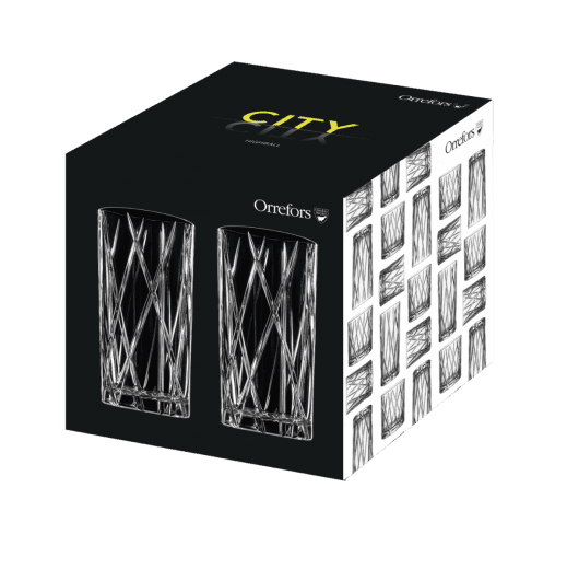 Orrefors CITY Highball 37cl 4-pack