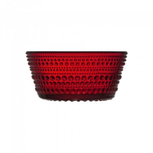 Iittala Kastehelmi skål 23 cl Tranbär röd