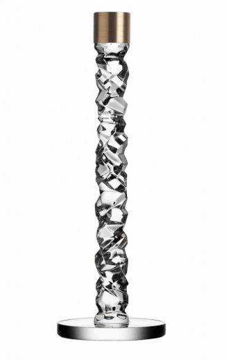 Orrefors Carat Ljusstake 29,7 cm mässing