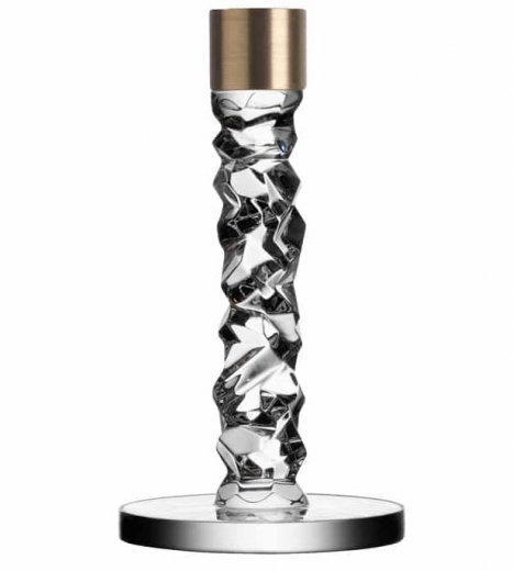 Orrefors Carat Ljusstake 18,3 cm mässingshållare