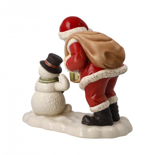 Goebel Tomte och Snögubbe Merry Christmas Little Frosty