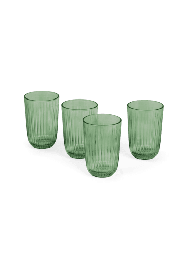 Hammershøi Vattenglas 37cl 4-pack, Grön