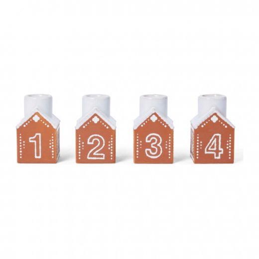 Kähler Gingerbread Adventsljusstake 7,5 cm, 4 delar