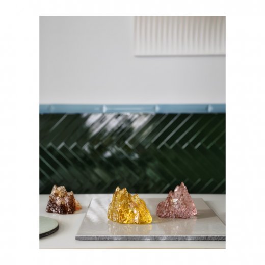 Kosta Boda The Rock Ljuslykta 9,1 cm, Rosa