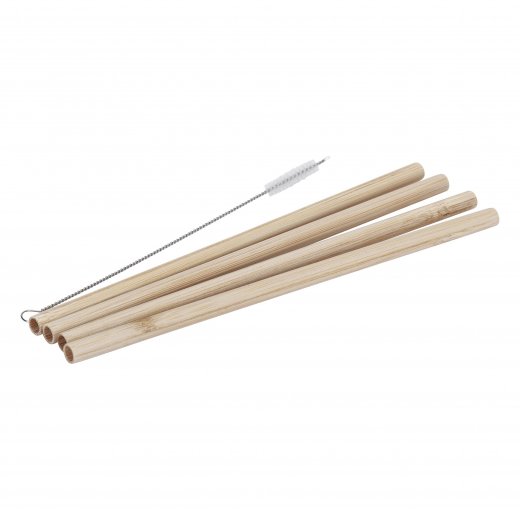 Nääsgränsgården Grace & Friends Bambusugrör med Borste 20cm 4-pack