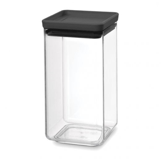 Brabantia Tasty+ Fyrkantig Förvaringsburk 1,6 liter Mörkgrå