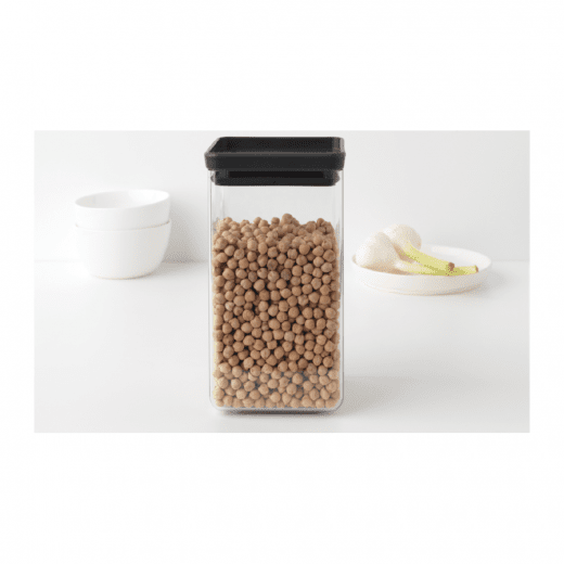 Brabantia Tasty+ Fyrkantig Förvaringsburk 1,6 liter Mörkgrå