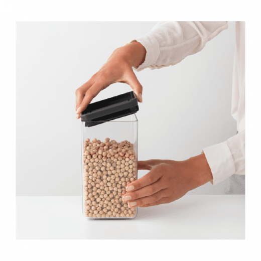 Brabantia Tasty+ Fyrkantig Förvaringsburk 1,6 liter Mörkgrå