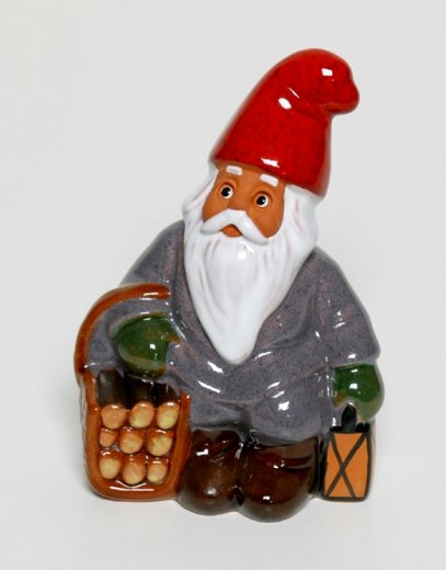 Rolf Berg Tomte med Vedkorg och lykta 15 cm