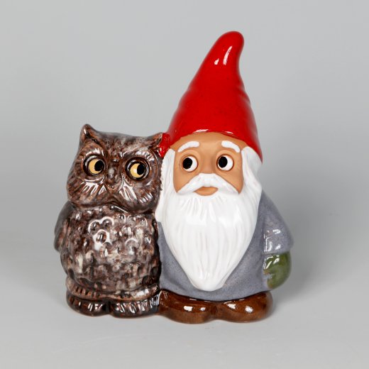 Rolf Berg Tomte med uggla 15 cm