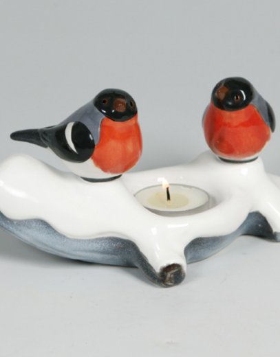 Rolf Berg Ljusstake med domherrar på gren19x10 cm