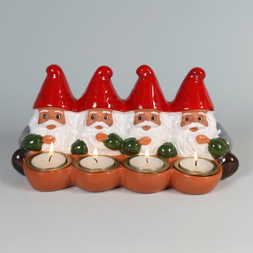 Rolf Berg Adventsljusstake 4 tomtar, 26x12cm