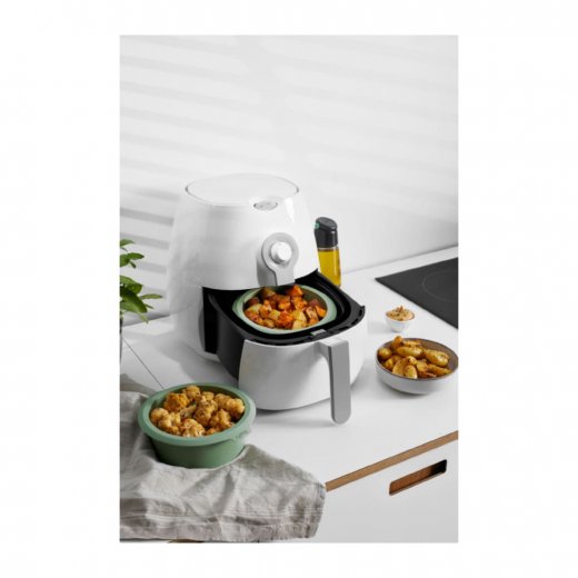 Lékué Form för Airfryer 20 cm, Platinumsilikon
