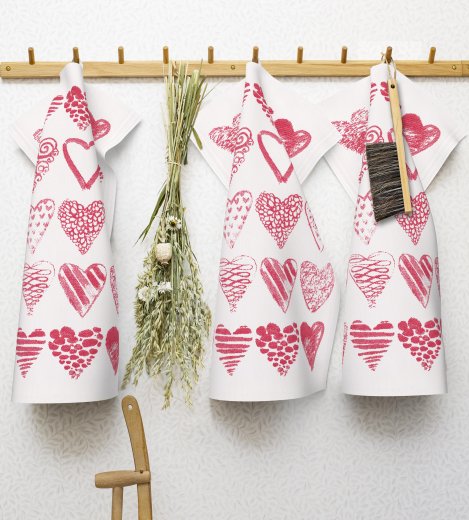 Hearts 35x50cm Handduk