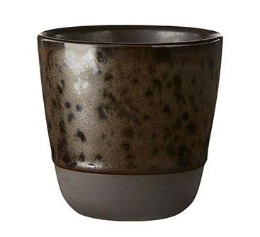 Aida RAW Mugg utan öra 30cl brun prickig