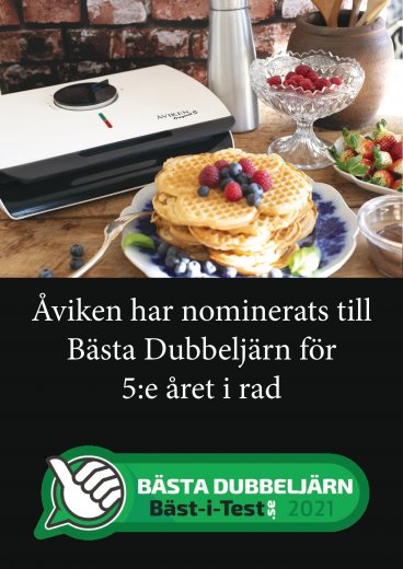 Åviken Våffeljärn Vit Dubbelt "Ding Dong" Original