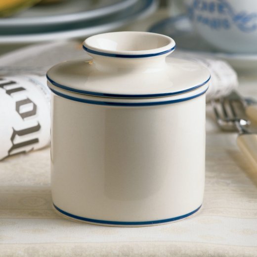 Butter Bell Smrlocka Le Bistro, White/Blue Trim