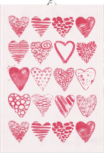 Hearts 35x50cm Handduk