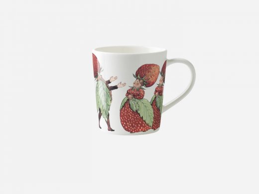 Elsa Beskow Mugg 40 cl med hänkel; Jordgubbsfamiljen