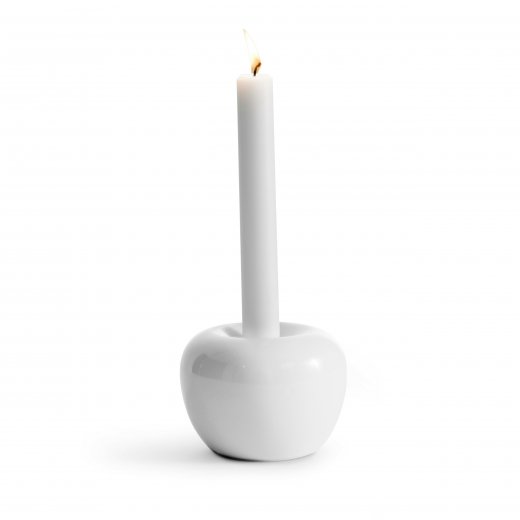 Born in Sweden Äpple Ljusstake medium Vit