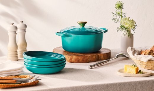 Le Creuset Rund Gryta 5,3 liter 26 cm, Bleu Riviera