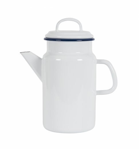 Kockums Tekanna / Kaffekanna emalj, 2 liter, Kockums White