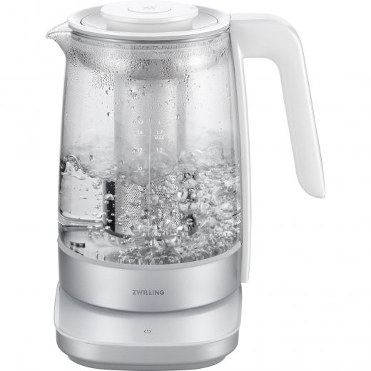 Zwilling Enfinigy Vattenkittel Glas 1,7 liter, Silver