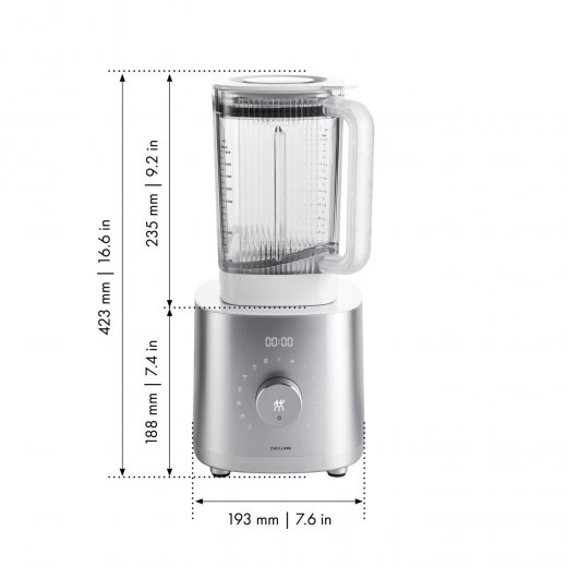 Zwilling Enfinigy Power Blender Pro 1,8 liter 1200W, Silver