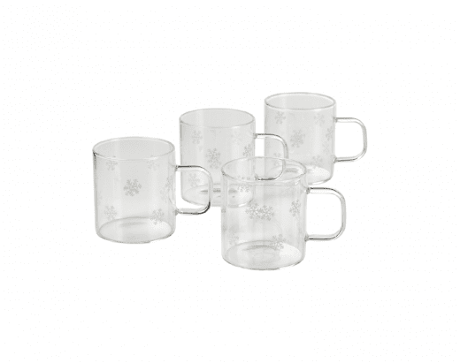 Dorre Glasmugg 20 cl 4-p med snöstjärnor