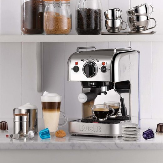 Dualit Espressomaskin 3 In 1 1300W, Krom