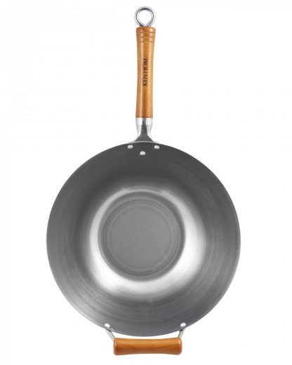 Ken Hom Excellence Wok Kolstål 32 cm med stödhandtag